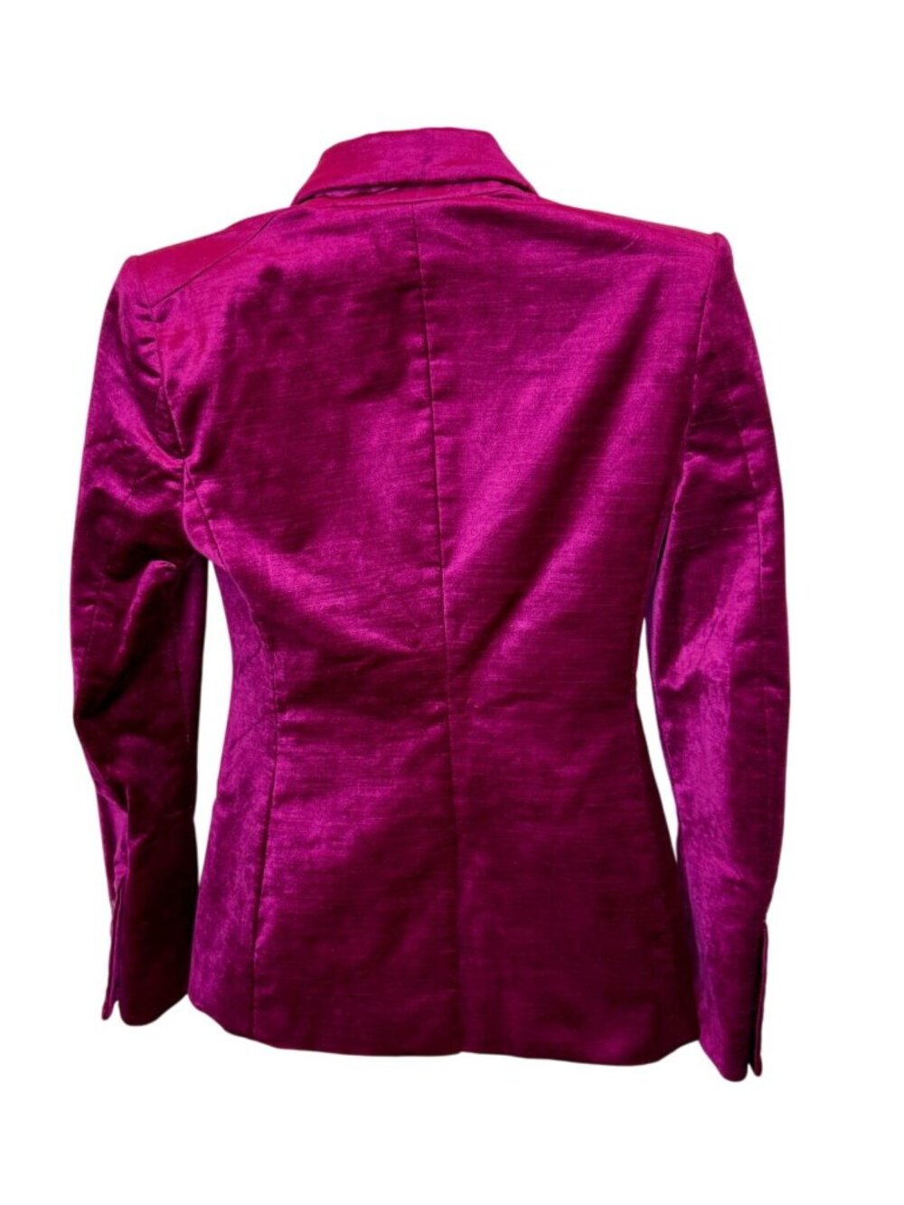 Veronica Beard Elam Dickey Velvet Crystal Blazer Fushia - Size 0 - Picture 3 of 12